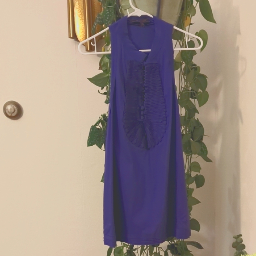 BCBGMaxAzia - Elegant Purple Sleeveless Tunic Shirt - size medium
